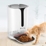 Adjustable Elevated Pet Feeder Cat Bowl Plastic Cat Automatic Feeder