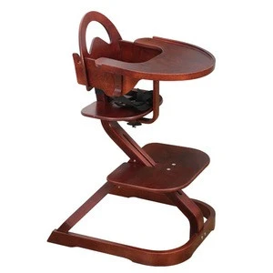 Adjustable wood portable best baby feeding high chair 2018