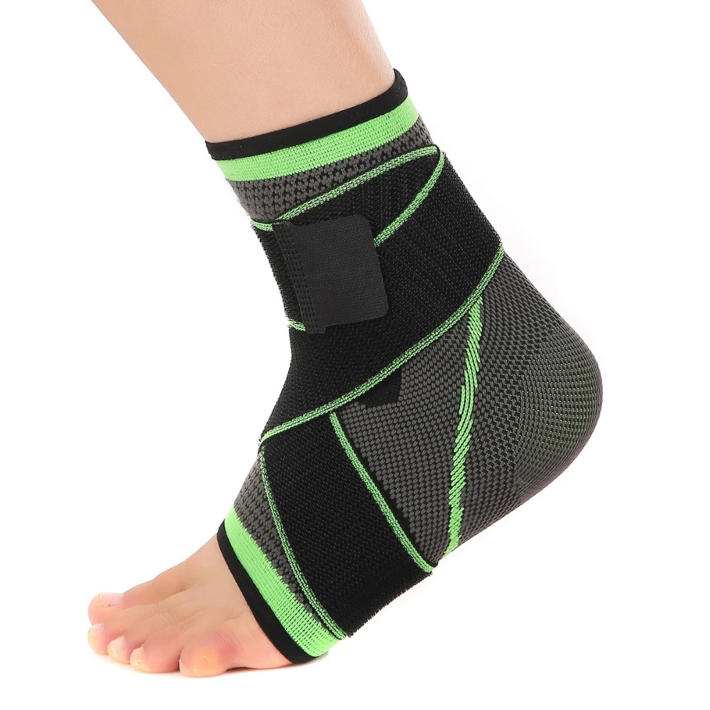 Amazon hot sale 3d Weaving Pressurized Bandage Strap Dropshipping Ankle Support Brace Taekwondo Fitness Heel Protector Gym