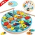 Import Amazon hotsale 30pcs preschool educational learning alphabet magnetic wooden fishing game board toys for toddlers from China