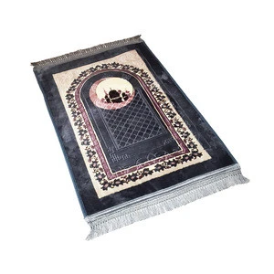 Antislip backing raschel prayer rug islam prayer mat for muslim