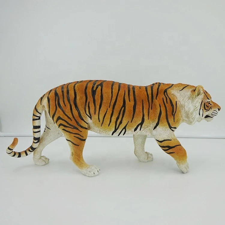 art resin animal figurine tiger  statue table accept customer design realistic animal  resin craft table mold and gift