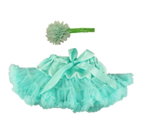 Baby tutu skirt princess skirt head flower bowknot ribbon photography props pompon skirt