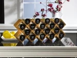 bamboo spice rack with glass jars ,beautiful spice rack set