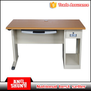 BAS-048 high quality modern style metal frame computer table lockable office desk