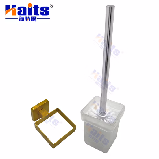 Bathroom Hardware Wall Mounted Brush Holder Cold Rolled Steel Toilet Brush Set