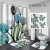 Import Bathroom Sets  With Shower Curtain And Rugs 4 Pieces Waterproof Toilet  Bath Mat Bath Carpets from China
