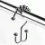 Import Bathroom Shower Rod Type Stainless Steel Curtain Hook With Double Slide Head from China