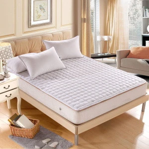 Bedding quilted fitted mattress pad (twin) mattress cover stretches up to 16 Inches deep mattress topper