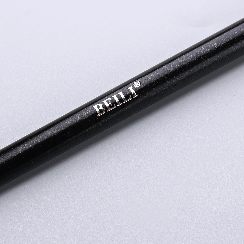BEILI High Quality Single Black customized logo Low MOQ Makeup Brush Tool Soft goat hair wood handle Eye Shadow Brush maquiagem