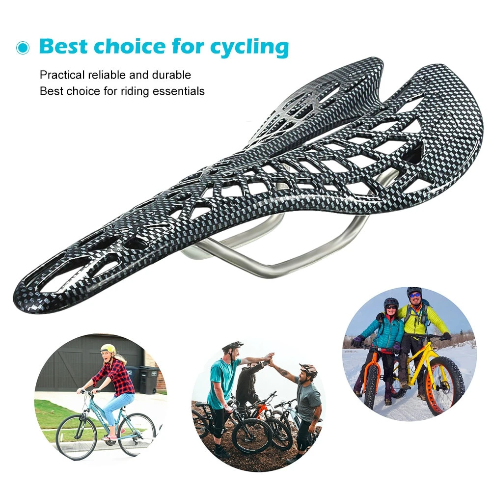Bicycle Saddle Seat Cushion Spider Carbon Fiber PU Breathable Soft Cycling Accessories Mountain Road Bike Seats