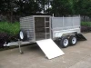big aluminum toolbox tandem tipping trailer