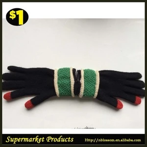 Black is easy to clean high quality of the soft warm touch screen gloves