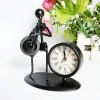 Black Metal violin Desk Clock