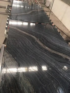 black wooden marble