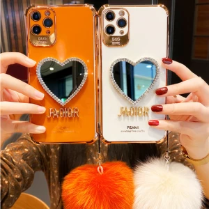 BOORUI mobile phone accessories case water proof phone case with mirror for iphone 12 pro max phone case