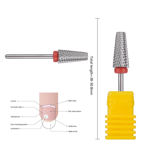 Both Left And Right Hand 2 Way Nail Carbide Drill Bits For Manicure