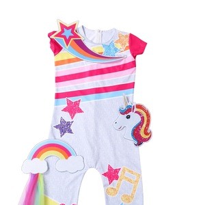 Branded Kids Unicorn Cosplay Costume Halloween Costumes for Little Girls Fantasia Party Clothes Jumpsuit Baby Girl Children