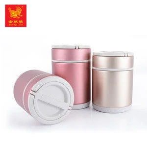 bright color container keep warm stainless steel lunch box thermal cooker with folding