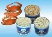 Canned crab meat or swimming crab meat