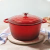 Cast iron enamel cookware deep casserole cooking pot