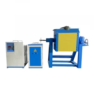 CE approved portable IGBT medium frequency induction 25kg stainless steel scrap melting furnace for metal scrap melting