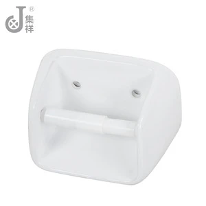 Ceramic Bath Accessories Toilet White Glazed Paper Holder