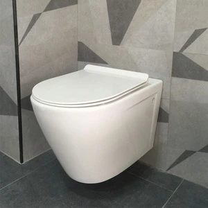 Ceramic cheap wall hung toilet european wc toilet one piece soft seat cover wall mounted toilet bowl