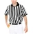 Import Cheap Custom Sports Black White Stripe Referee Shirt Zipper Umpire Football Jersey Shirt Pro Uniform For Soccer wear from China