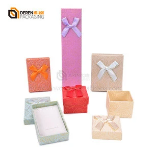 Cheap Jewelry Organize Custom Box Arabic Cardboard gift Jewelry Box With Ribbon