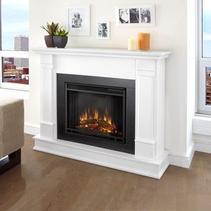 Cheap modern wood fireplace stove frame with remote control electric fireplaces