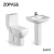 Import Cheap price Africa wc p-trap nigeria toilet with pedestal basin two piece water closet ceramic toilet bowl from China