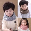 Children&#x27;s scarf boys and girls knitting yarn to keep warm in autumn and winter