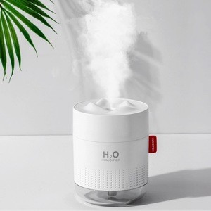 China Factory 500ML Snow Mountain H2O USB Humidifiers  Diffuser With Romantic Night Lamp
