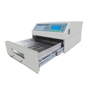China factory puhui smoke vent upgraded SMT desktop infrared reflow oven T962A ic heater for pcb welding
