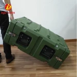 china factory waterproof IP65 military 3 space 3u rack flight mountable case shallow