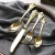 Import China product gold tableware set spoon fork  gold dinnerware set for wedding gift from China