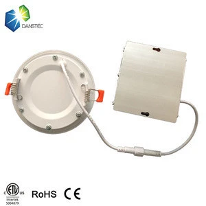 China recessed 9w dimmable ETL listed led panel light ip44 LED ceiling light