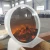 China supplier 650*200*650mm round shape mirror led light wall mounted electric fireplace