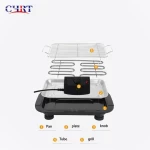 CHRT Indoor Mini mini electric barbecue grill Smokeless Vertical Professional 220v Electric Kebab Oven Barbecue BBQ Grill