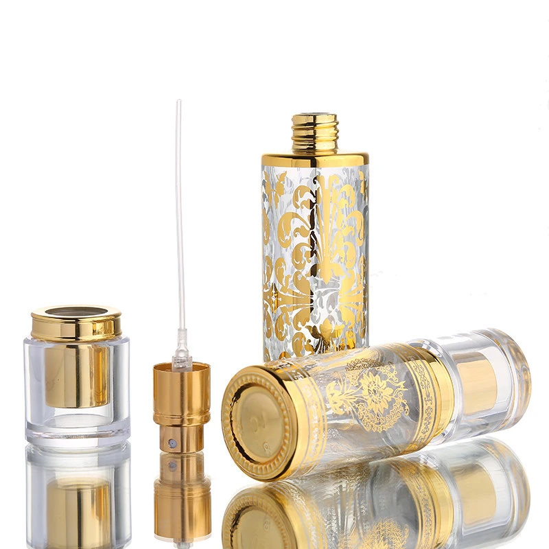 CJ-Wholesale Empty 20ml Pump Sprayer Round Arabic Cosmetic Glass Bottles Perfume Bottle