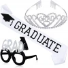 Class of 2021 Graduation Party Supplies Favor Gift Graduation Hat Headband Sash Glasses Grad Party Decorations Dress Costume Set