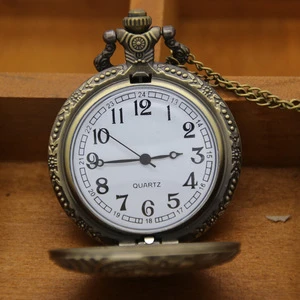 Classic antique style pocket watch with train pocket watch in bulk