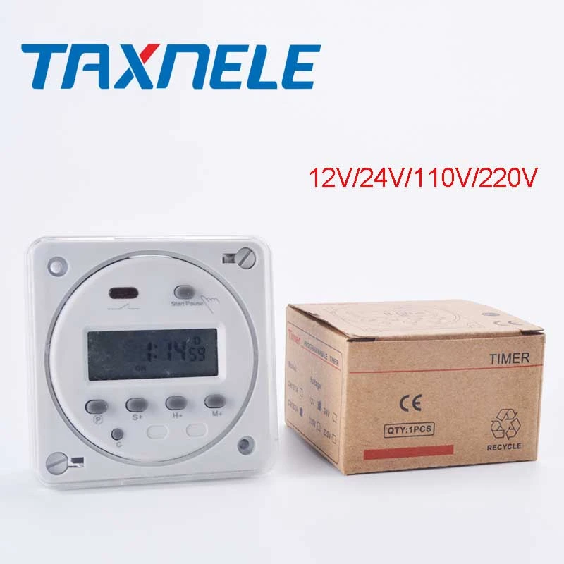 CN102A Programmable LCD Digital Display Timer Switch countdown cycle timer, countdown seconds timer relay switch