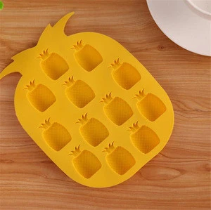 colorful Eco-Friendly Pineapple shape silicone cake mold ice cream tools for making cream