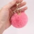 Import Colorful Furry Puff Ball Keychain Faux Rabbit Pink Fur Ball Pom Pom Keyring for women girls from China