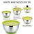 Import colorful plastic lids stainless mixing bowl with nonslip silicone bottom salad bowl cake baking bowl from China