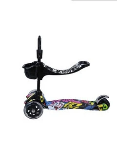 Colorful Three-in-one 3 Wheel Mini Baby Trike Bike Multifunction Kid Kick scooter With Adjustable Replaced Bar With Seat