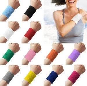 Colorful Unisex Sportline Cotton Wrist Sweat Bands Terry Sweatbands