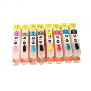 ColorSun Refillable Ink Cartridge  With ARC Chip Cli-42 For Cannon PRO 100 Inkjet Printer in hot sale
